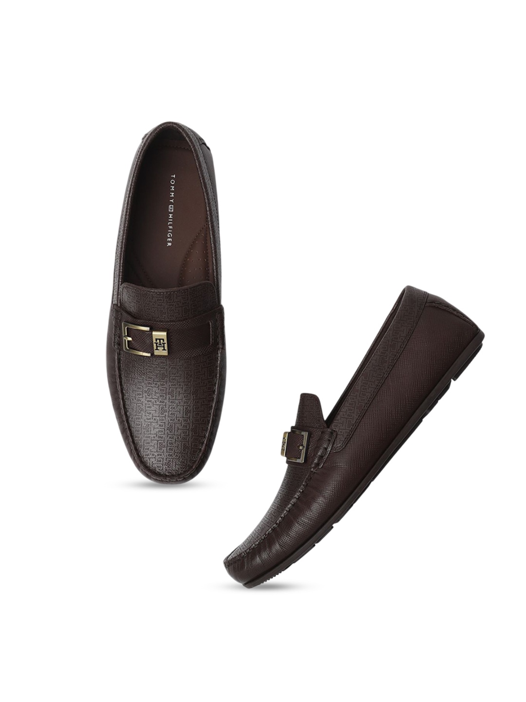 

Tommy Hilfiger Men Leather Loafers, Brown