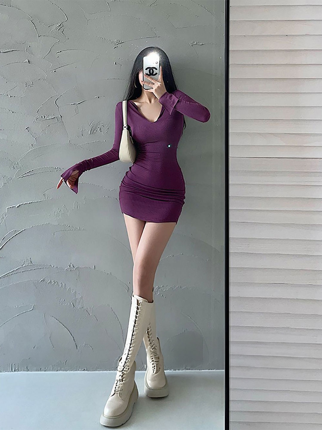 

StyleCast x Revolte Bodycon Mini Dress, Purple