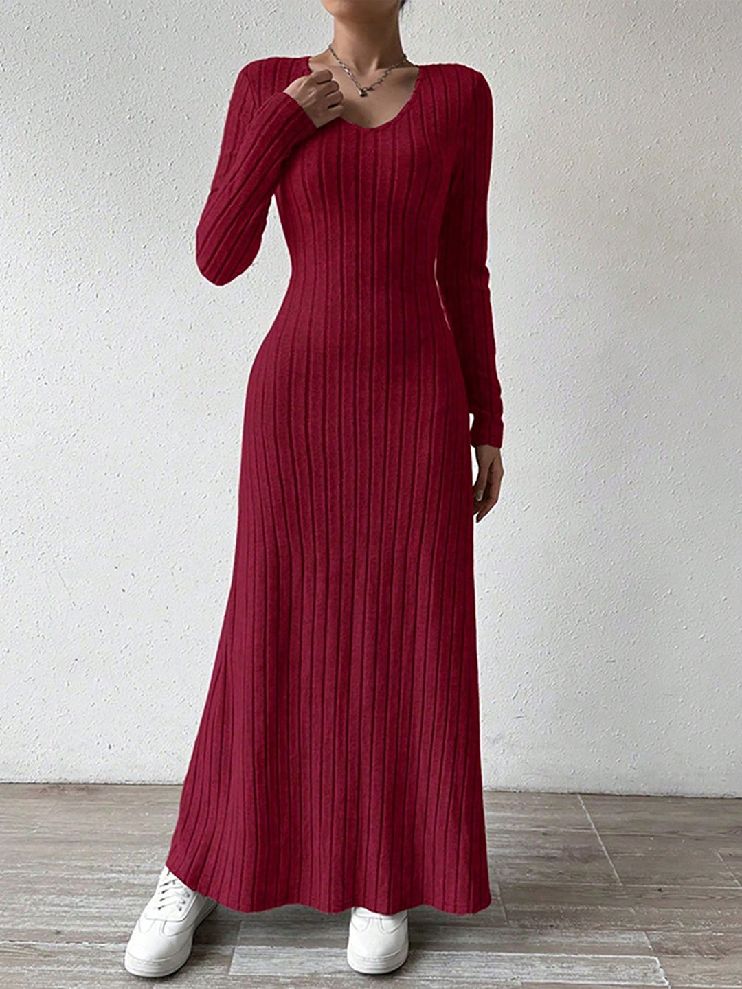 

StyleCast x Revolte Women Maxi A-Line Dress, Maroon