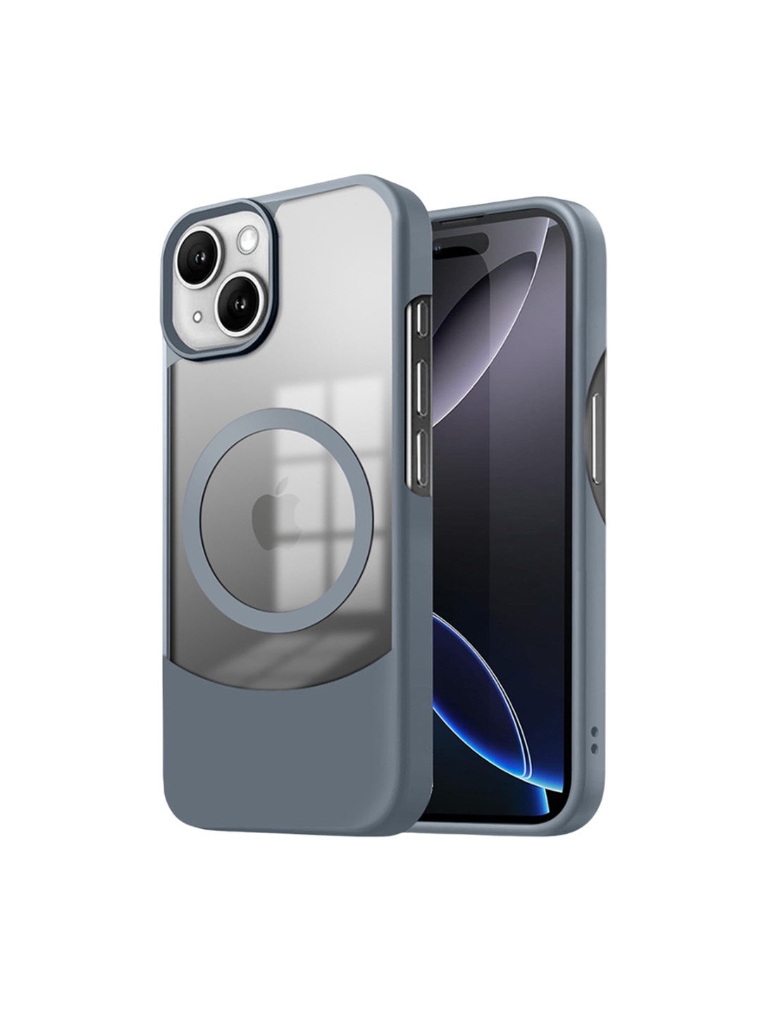 

Karwan Ultra-Hybrid Shockproof With Mag-Safe Case iPhone 15 Plus Back Case, Grey