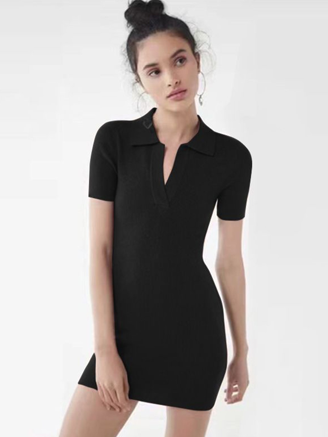 

StyleCast x Revolte Women Shirt Mini Dress, Black