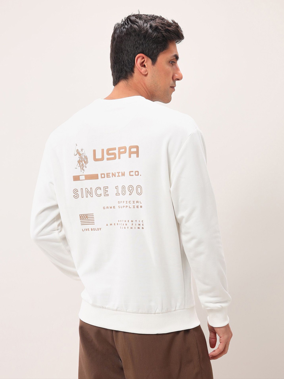 

U.S. Polo Assn. Denim Co. Men Printed Sweatshirt, White