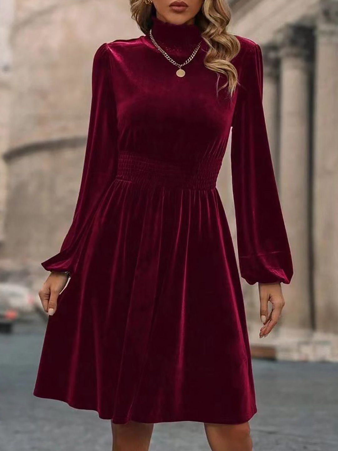 

StyleCast x Revolte A-Line Mini Dress, Maroon