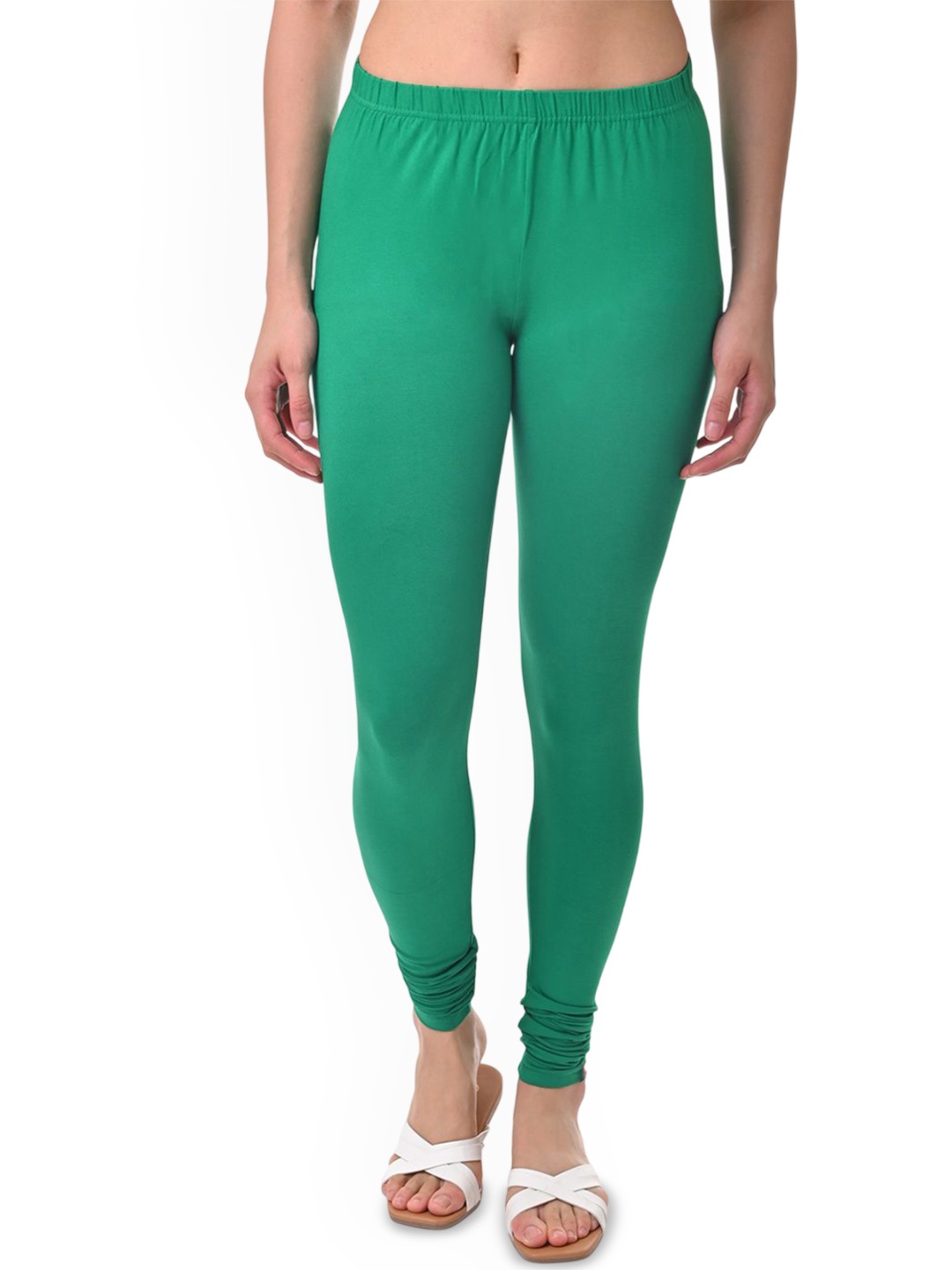 

Fly Birds Women Mid-Rise Churidar-Length Leggings, Green