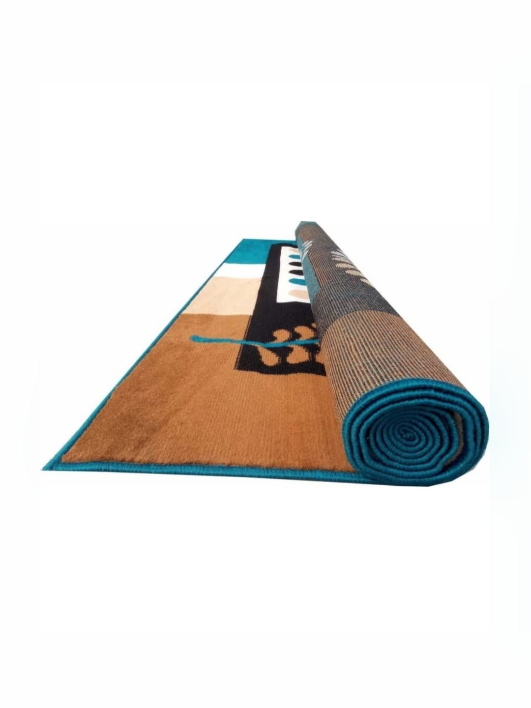 

Samjeeda Handloom carpets Blue & Black Floral Printed Anti-Skid Carpet