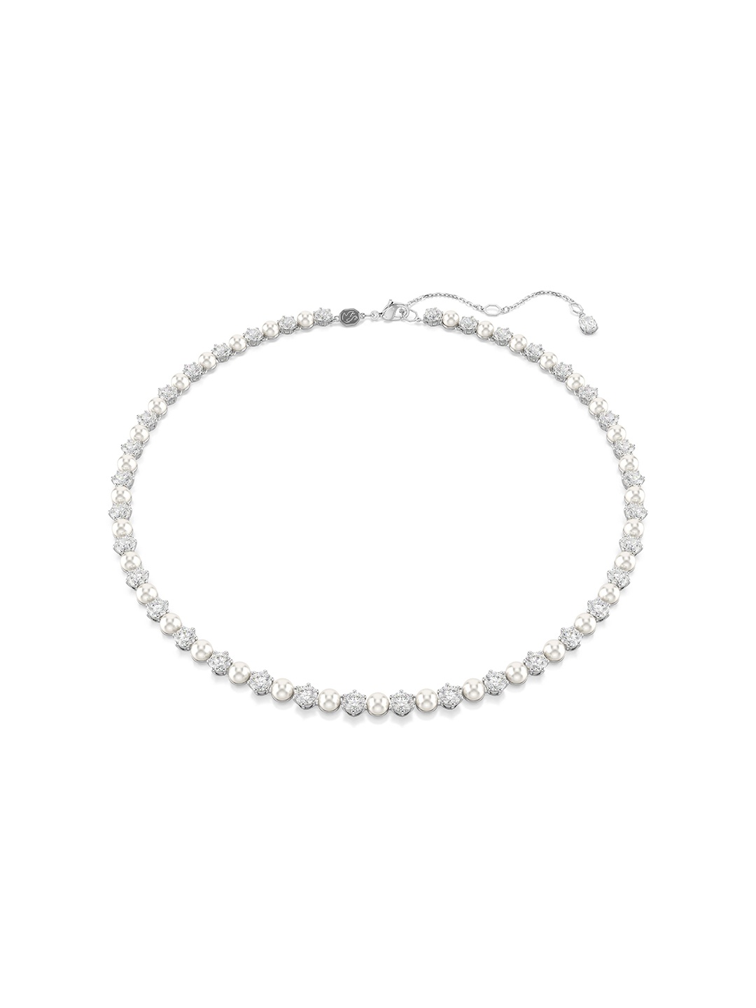 

SWAROVSKI Rhodium-Plated Crystal Stone Studded Necklace, Silver