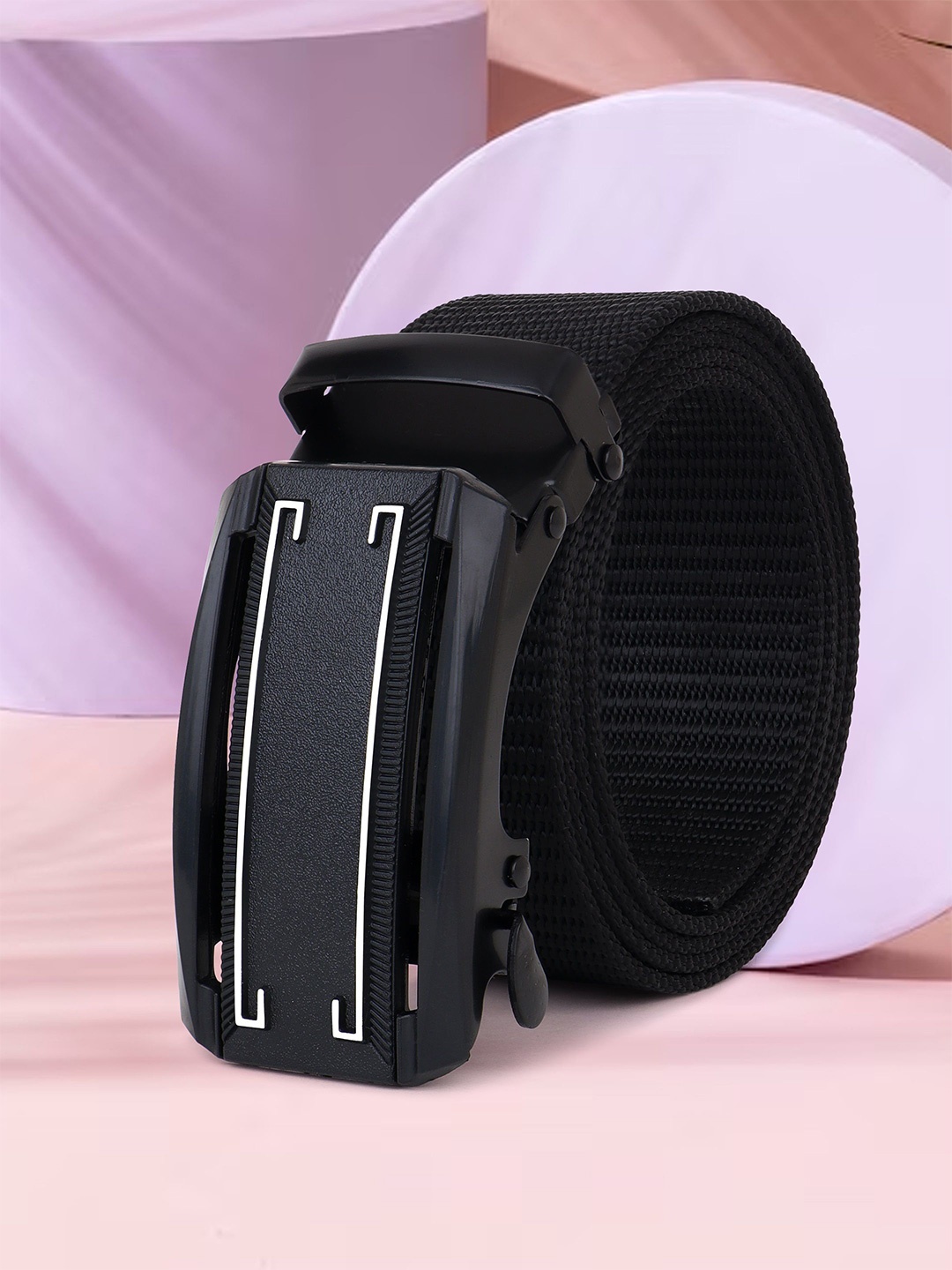 

Metronaut Men Textured Formal Belt, Black