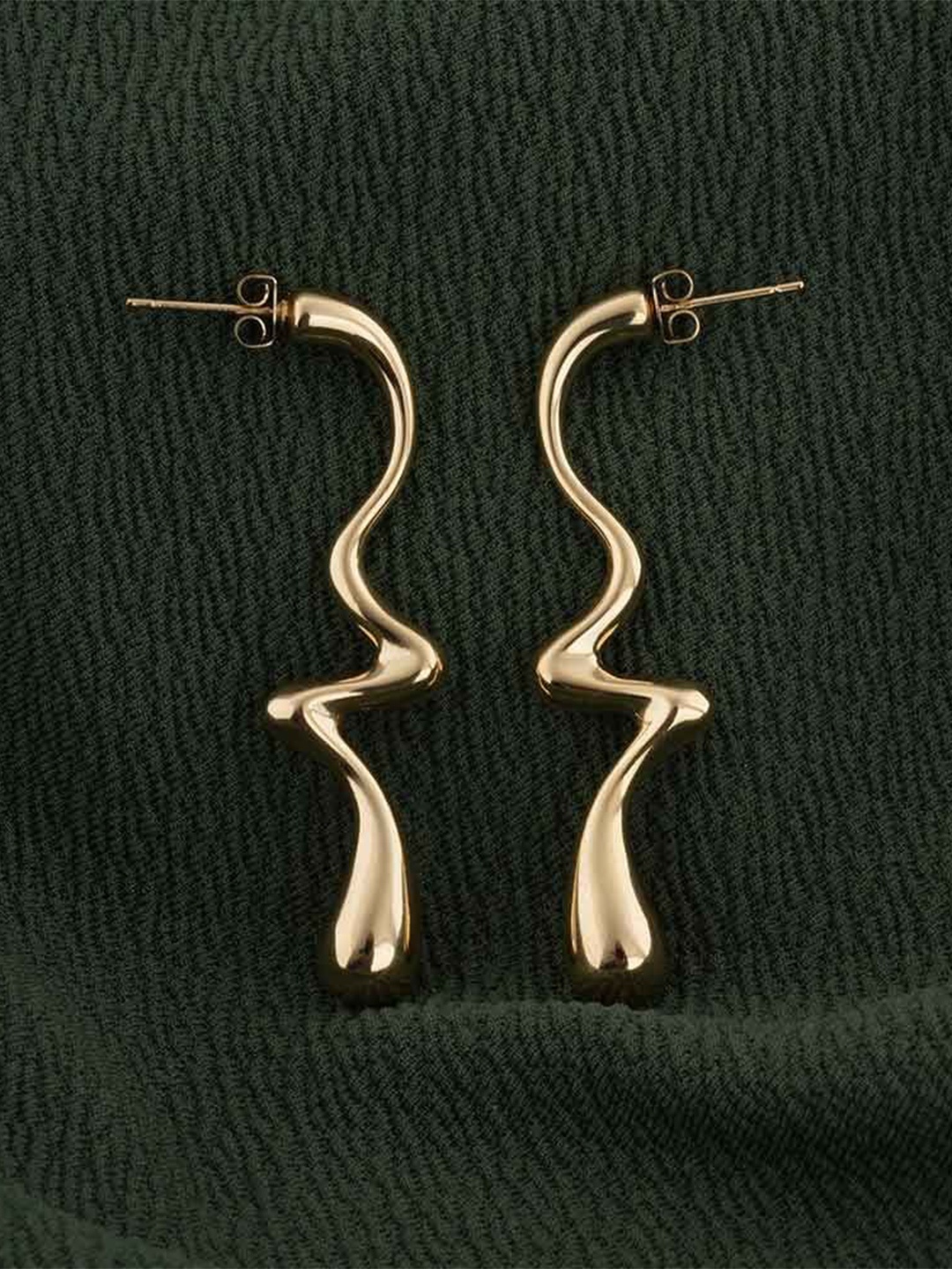 

PALMONAS Contemporary Drop Earrings, Gold