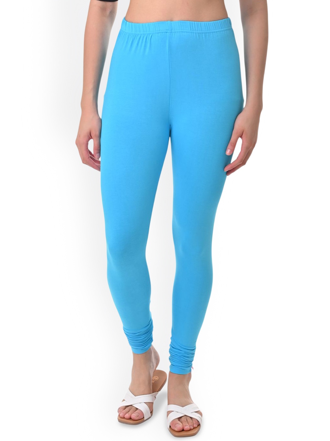 

Fly Birds Women Mid-Rise Churidar-Length Leggings, Blue