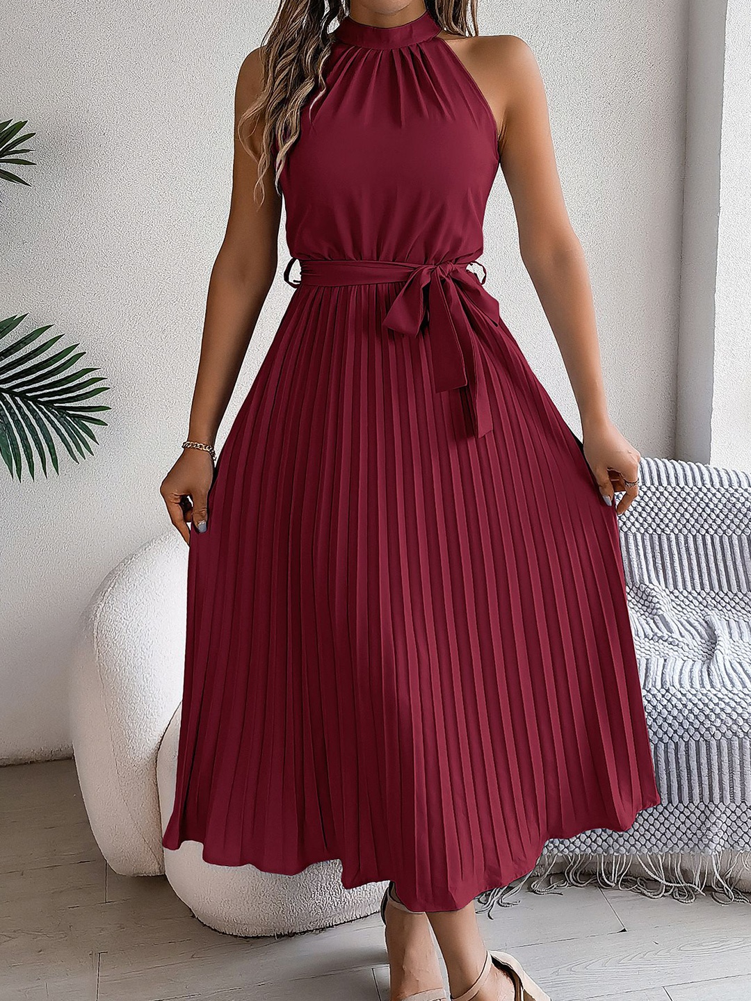 

StyleCast x Revolte Women Fit & Flare Midi Dress, Maroon