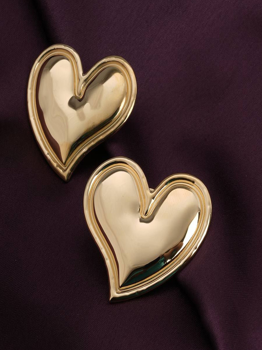 

PALMONAS Contemporary Studs Earrings, Gold