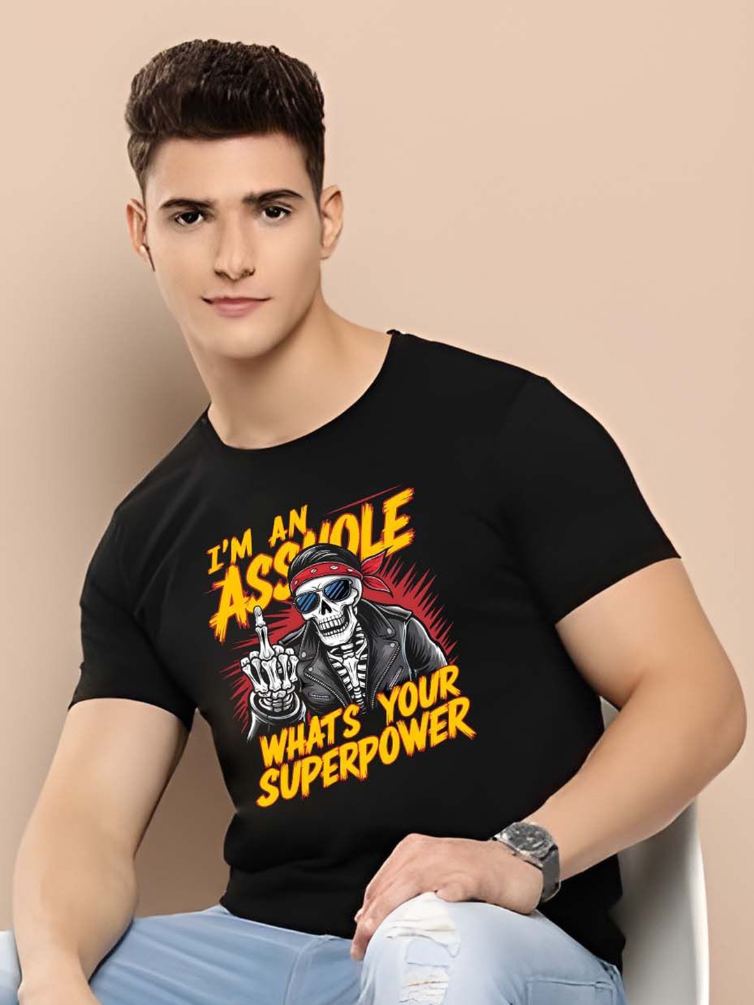 

Moda Rapido Men T-shirt, Black