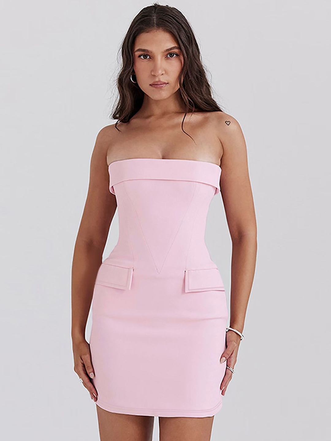 

StyleCast x Revolte Women Bandeau Mini Dress, Pink