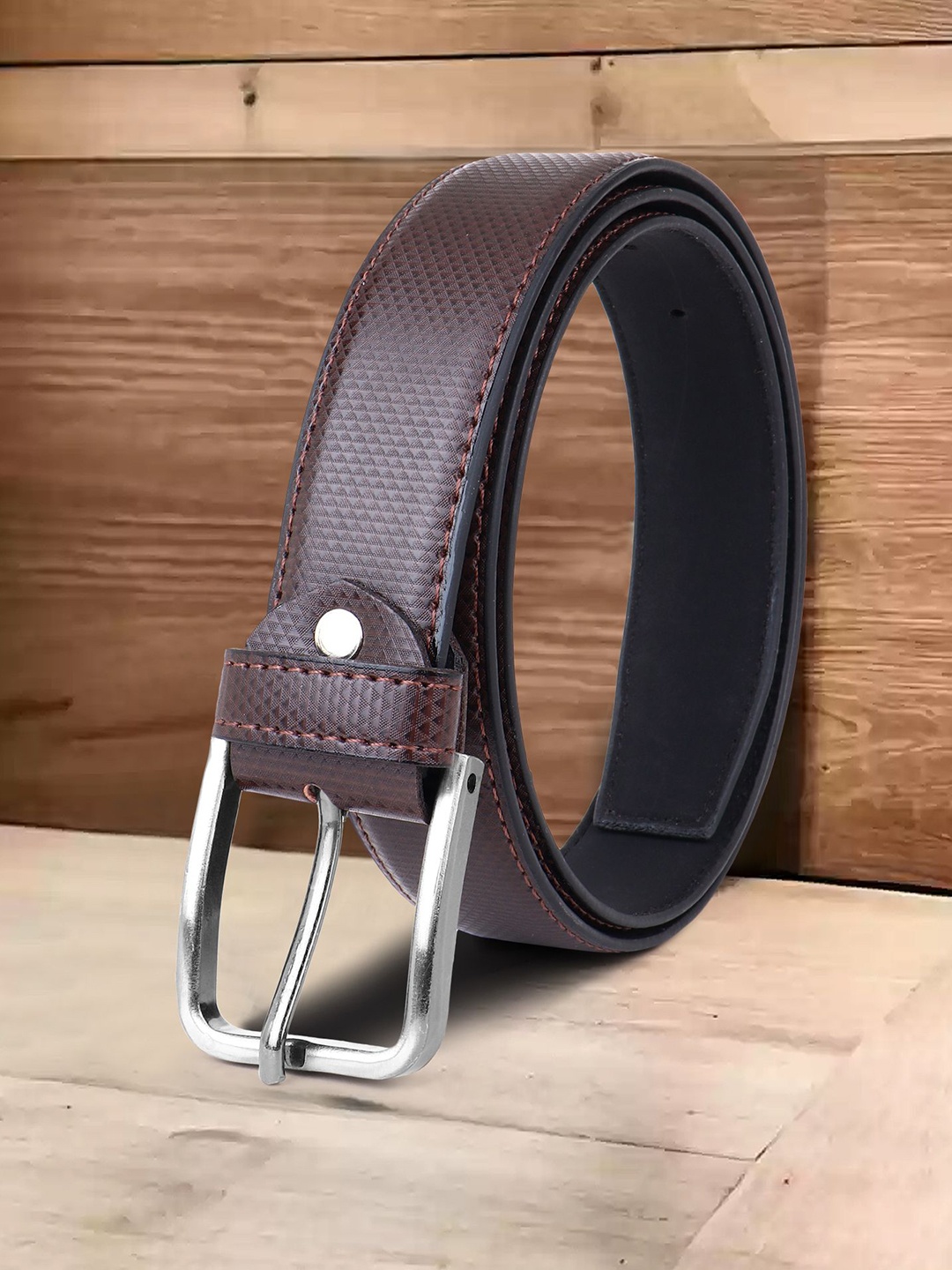 

Provogue Men Textured Formal Belt, Brown