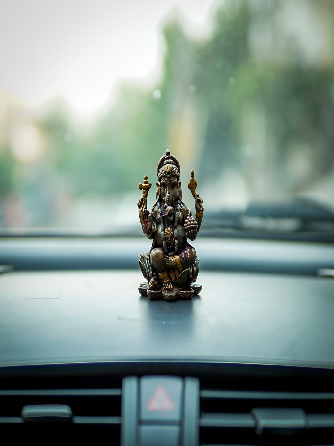 

Craftlayout Statue Bronze And Black Ganesha Religious Idol Showpiece
