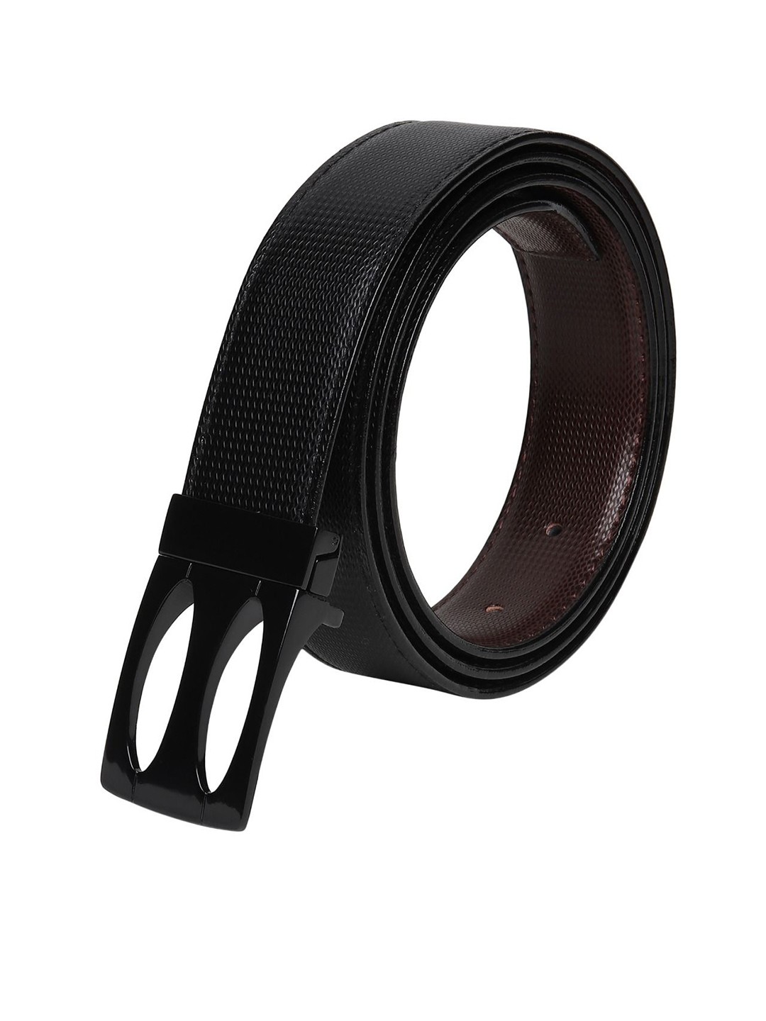 

Provogue Men Textured Reversible Formal Belt, Black