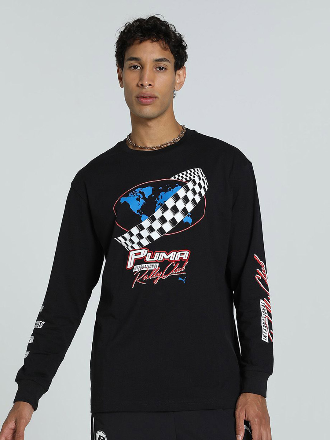 

Puma Men Graphics Moto Pure Cotton Relaxed Fit T-Shirt, Black