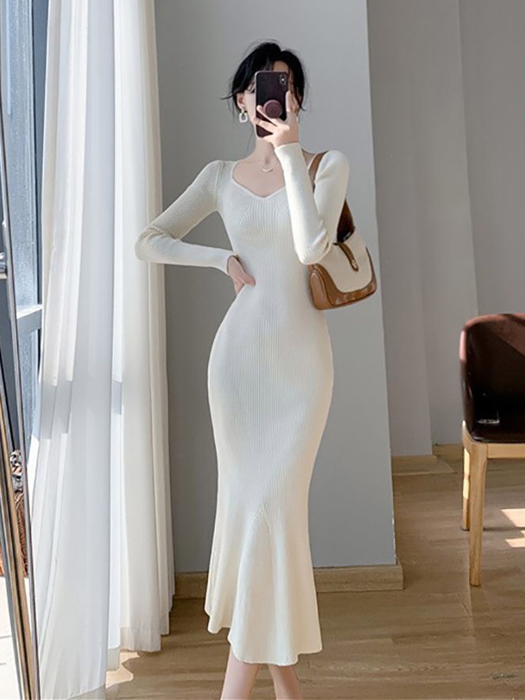 

StyleCast x Revolte A-Line Maxi Dress, Beige