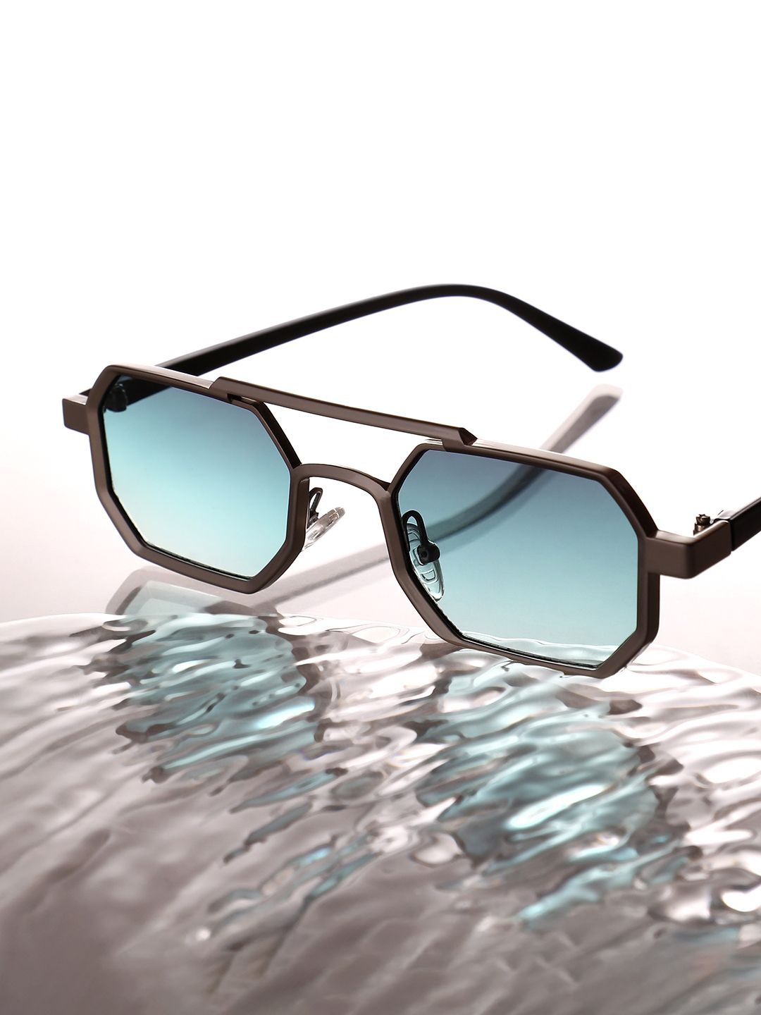 

French Accent Men The Boulevard Aviator Sunglasses with Polarised Lens SW25_FASG1103, Silver
