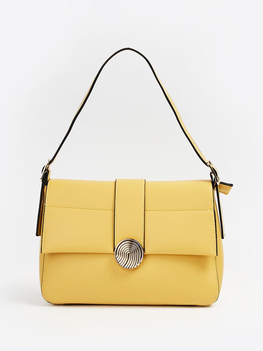 

Ginger by Lifestyle Women Solid Structured Shoulder Bag, Yellow