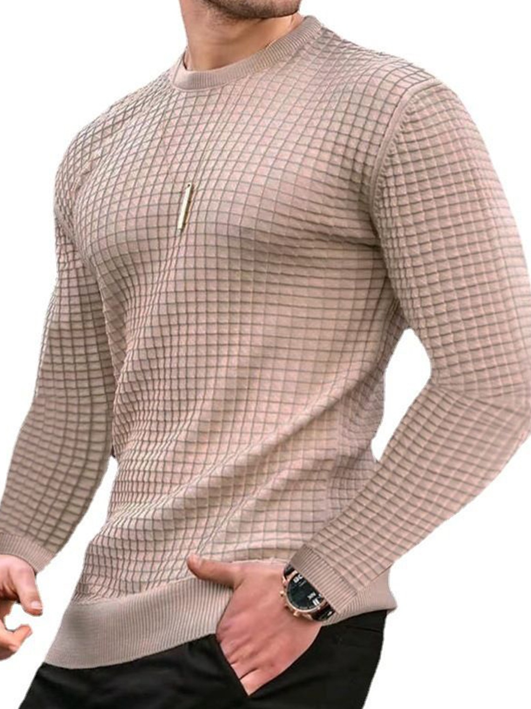 

StyleCast x Revolte Men Sweatshirt, Khaki
