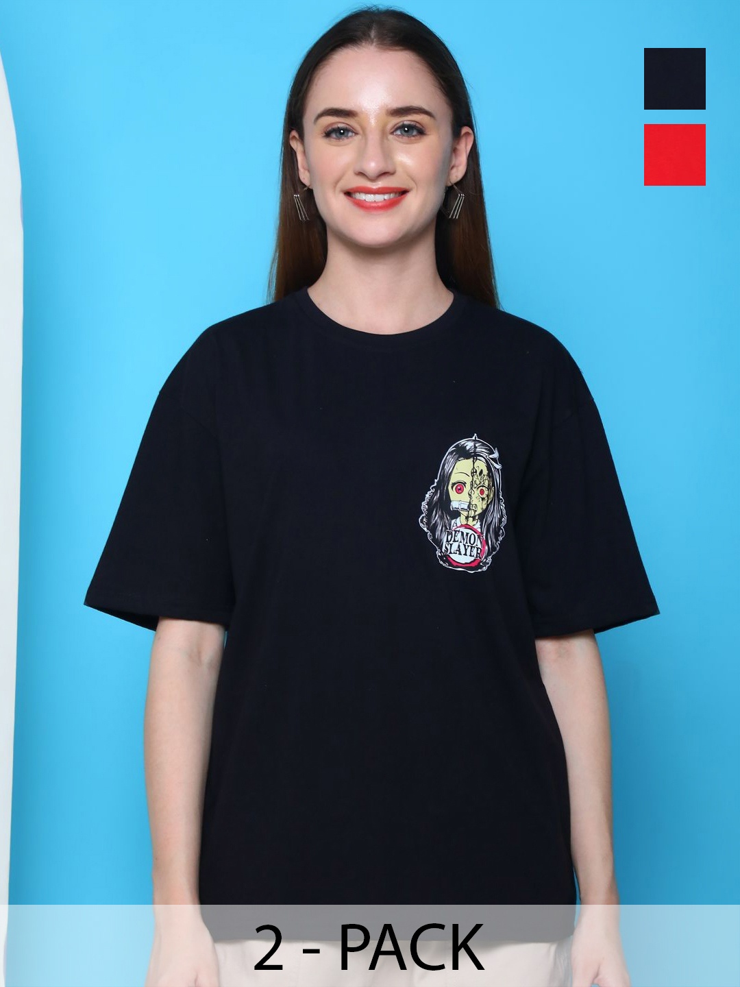 

Dreambe Women Typography 2 Printed Applique T-shirt, Multi