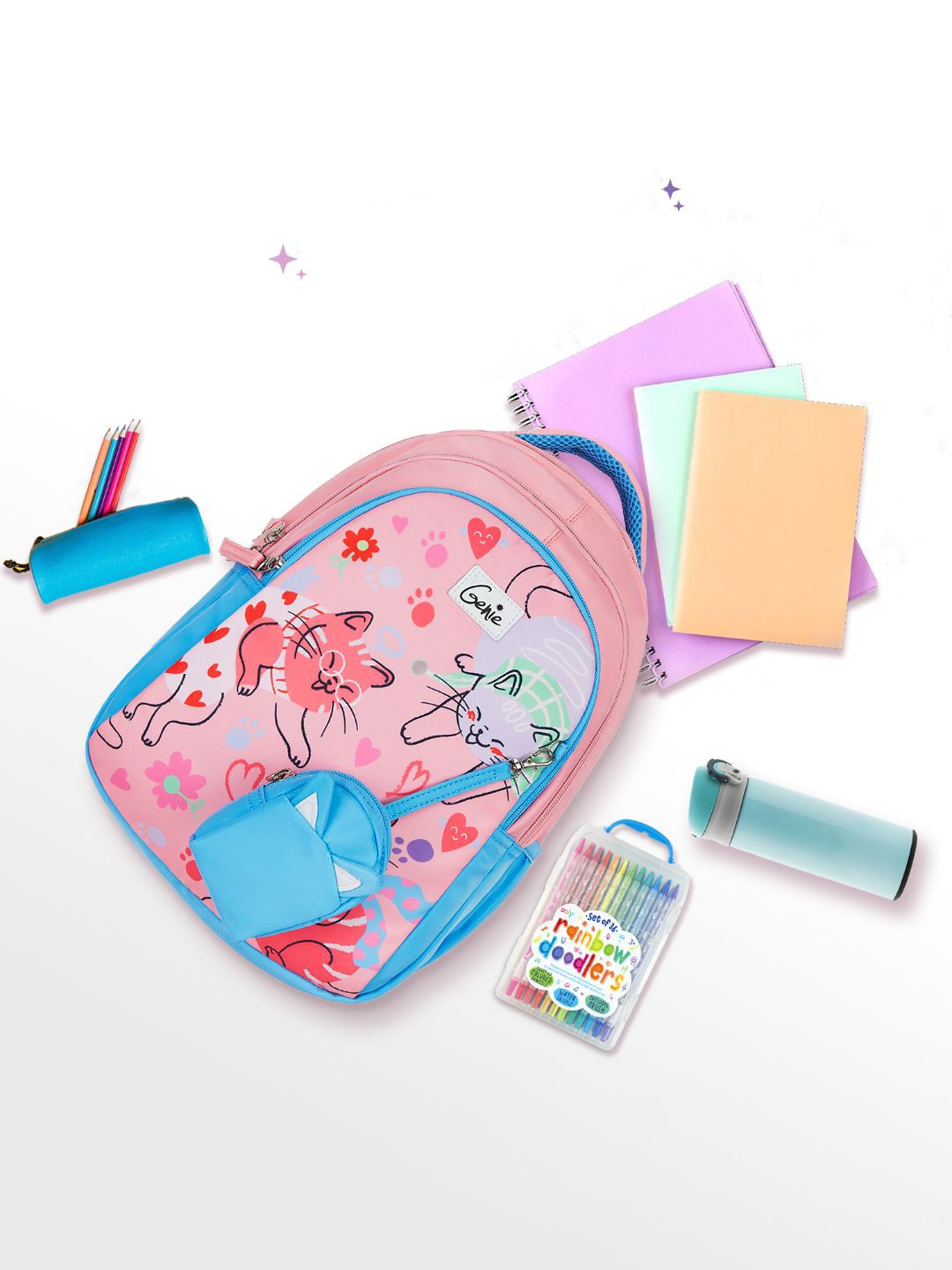 

Genie Girls Graphic Backpack, Pink