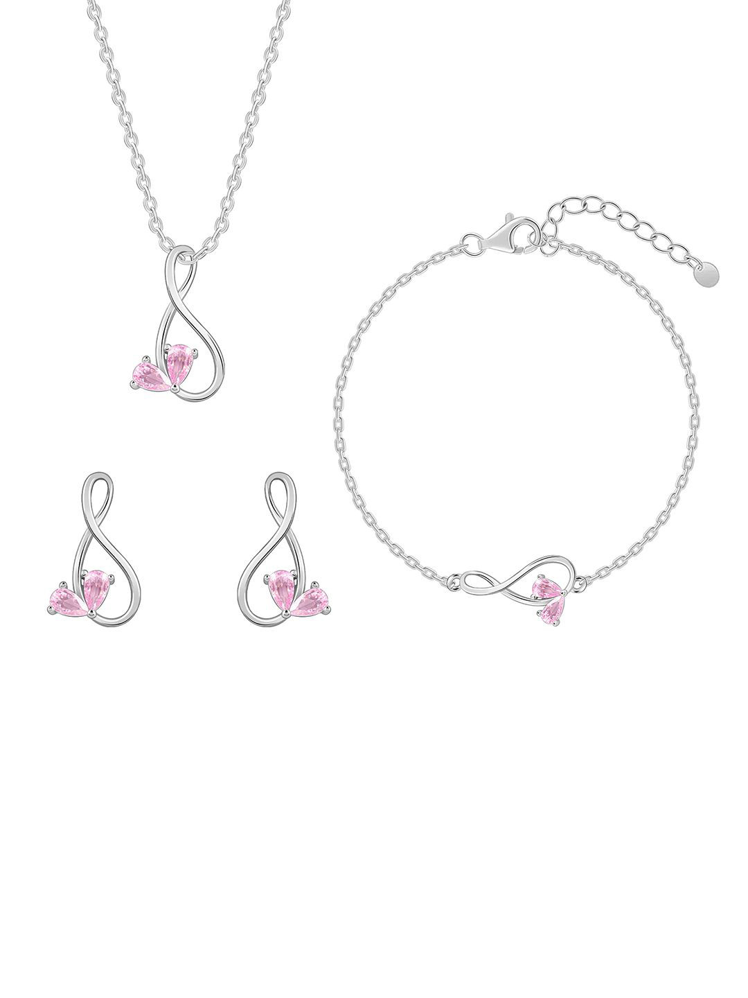 

GIVA 925 Silver Blush Of Infinity Set