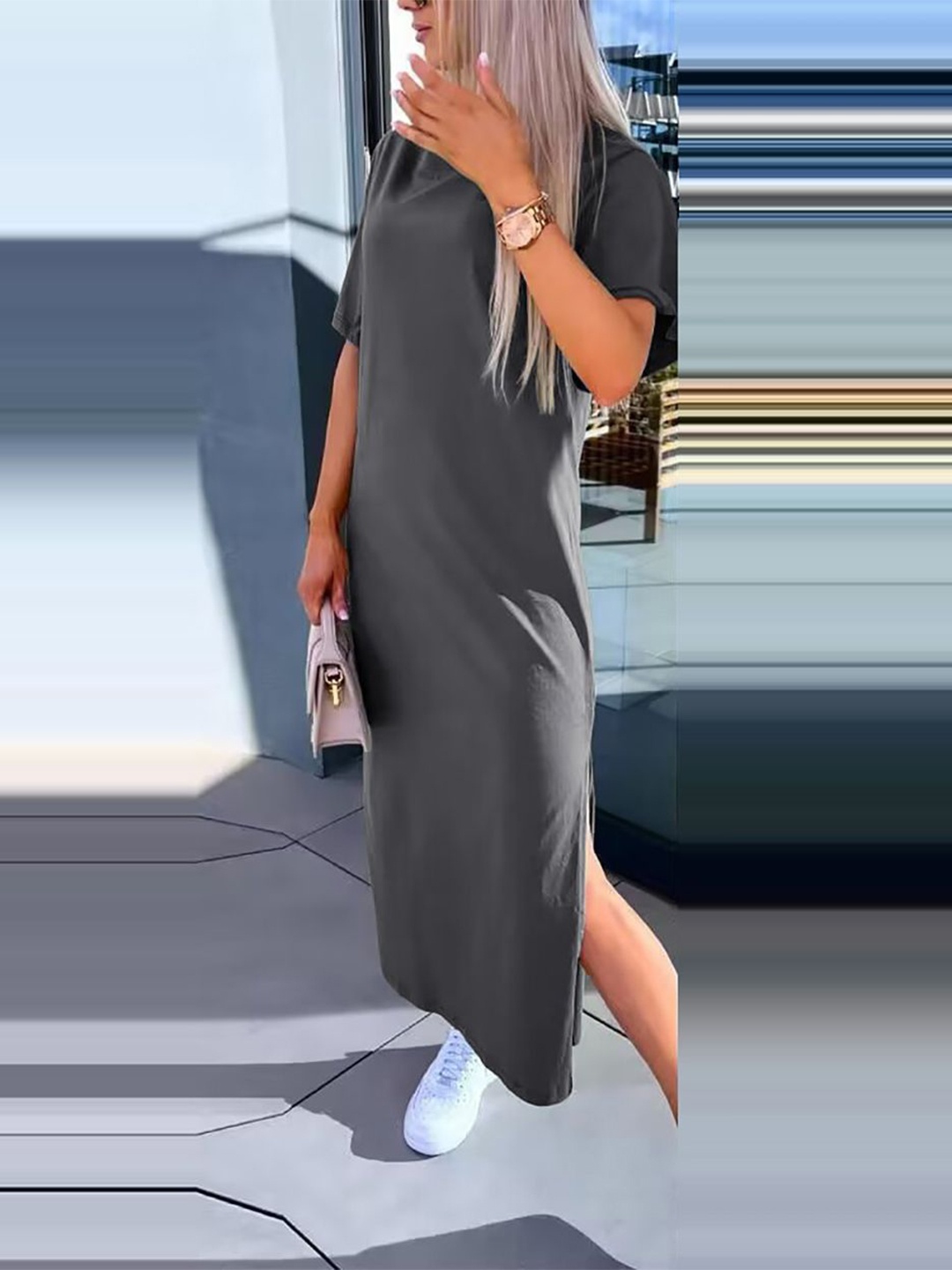 

StyleCast x Revolte A-Line Maxi Dress, Grey