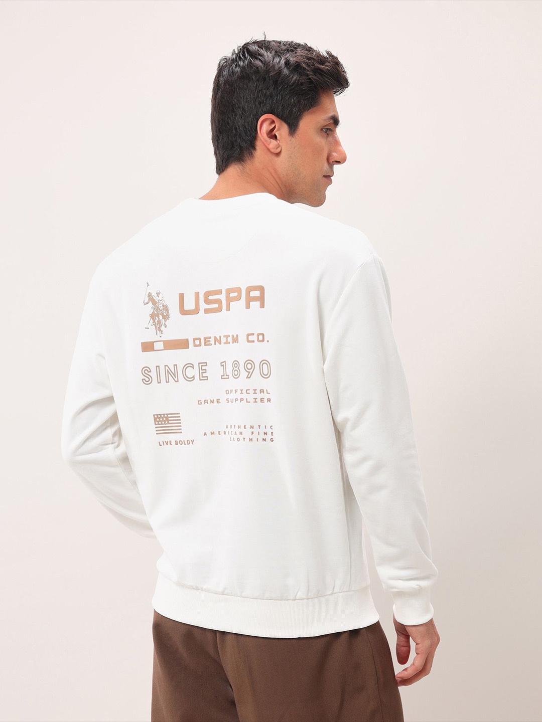 

U.S. Polo Assn. Denim Co. Men Printed Sweatshirt, White
