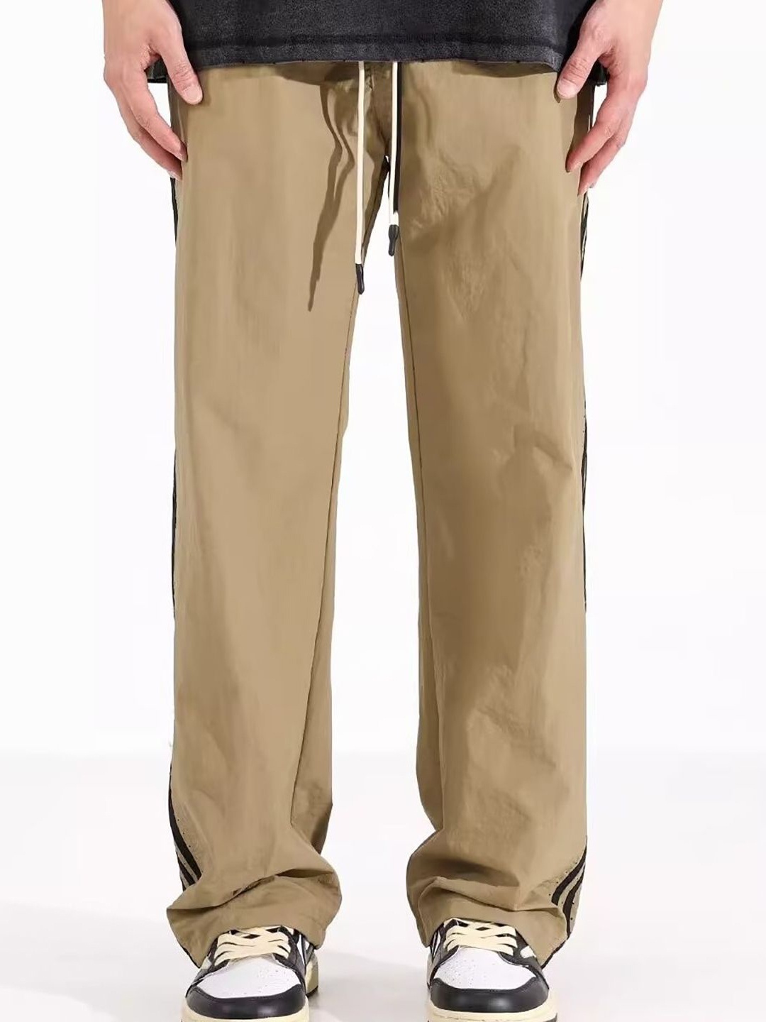 

StyleCast x Revolte Men Straight Fit Easy Wash Chinos Trousers, Khaki