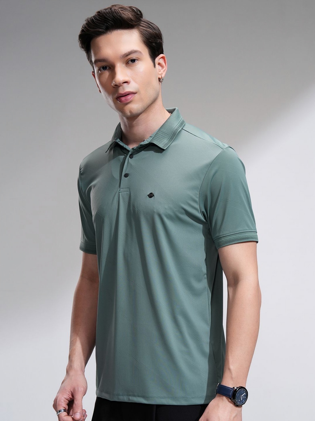 

HIGHLANDER Men Half Sleeve Polo T Shirt, Sea green