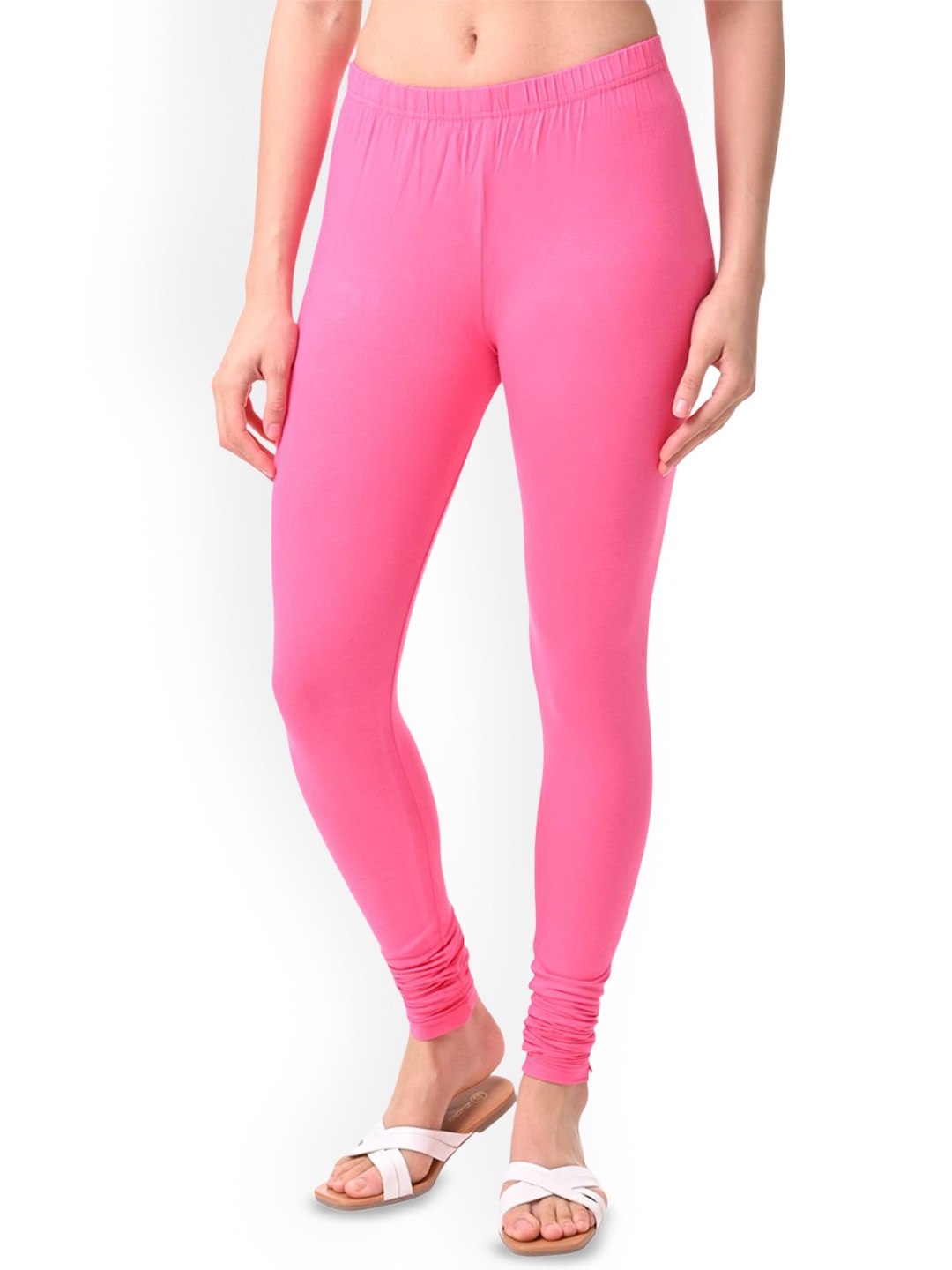 

Fly Birds Women Mid-Rise Churidar-Length Leggings, Pink