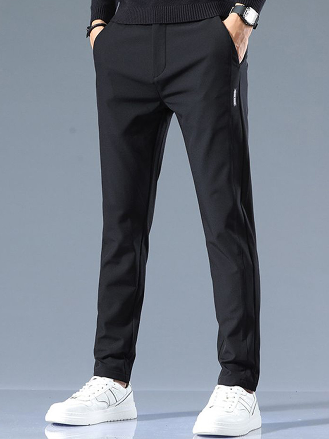 

StyleCast x Revolte Men Regular Fit Mid-Rise Trouser, Black