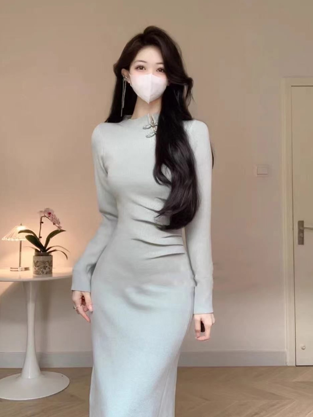 

StyleCast x Revolte Women Bodycon Midi Dress, Grey
