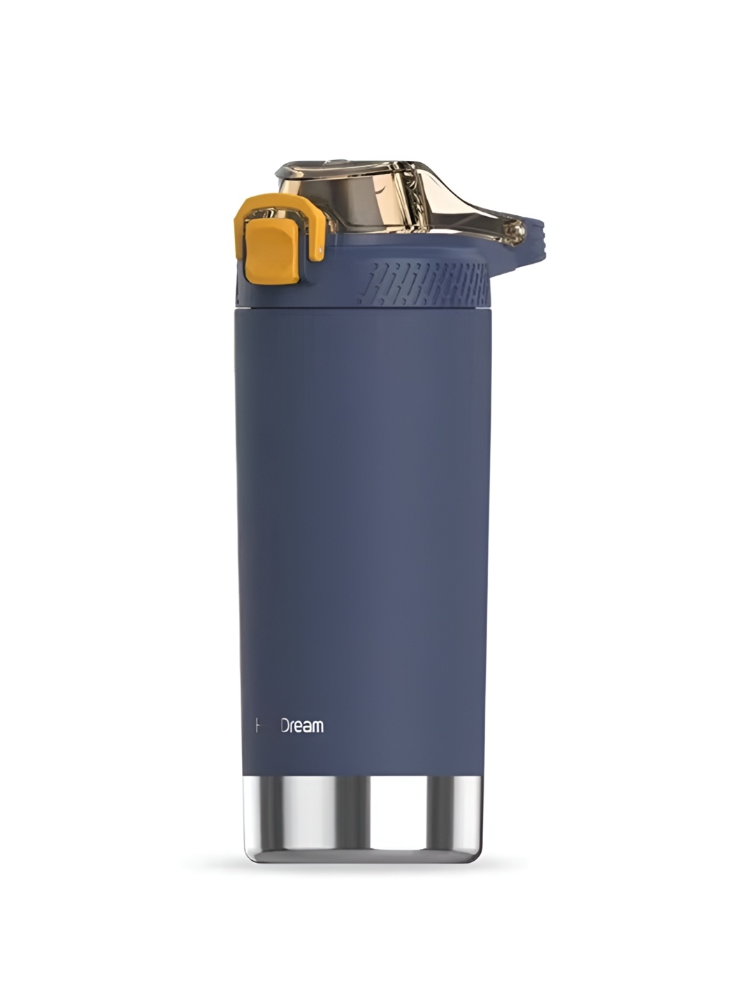 

MyneeMoe Navy Blue & Yellow Single Stainless Steel Solid Water Bottle