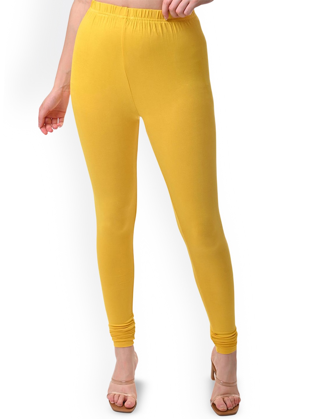 

Fly Birds Women Mid-Rise Churidar-Length Leggings, Yellow