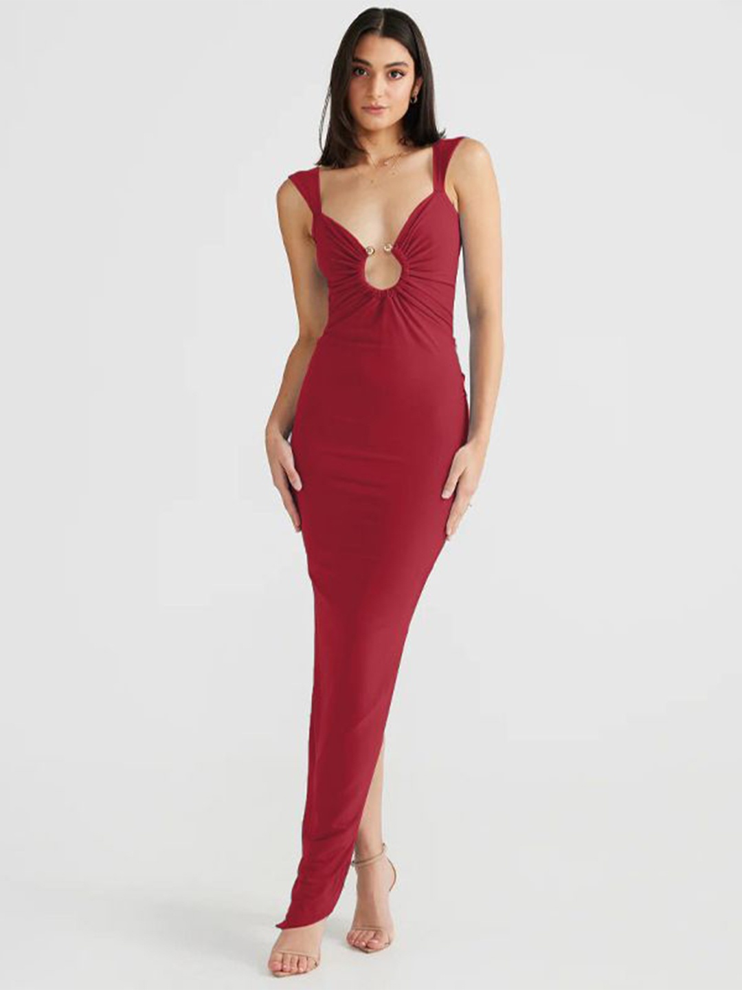 

StyleCast x Revolte Bodycon Maxi Dress, Red