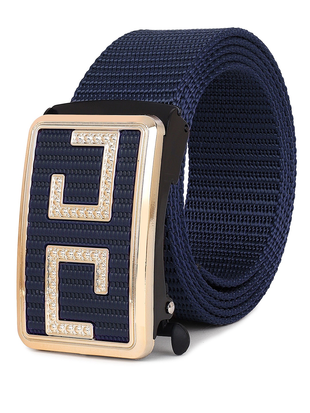 

Metronaut Men Textured Formal Belt, Blue