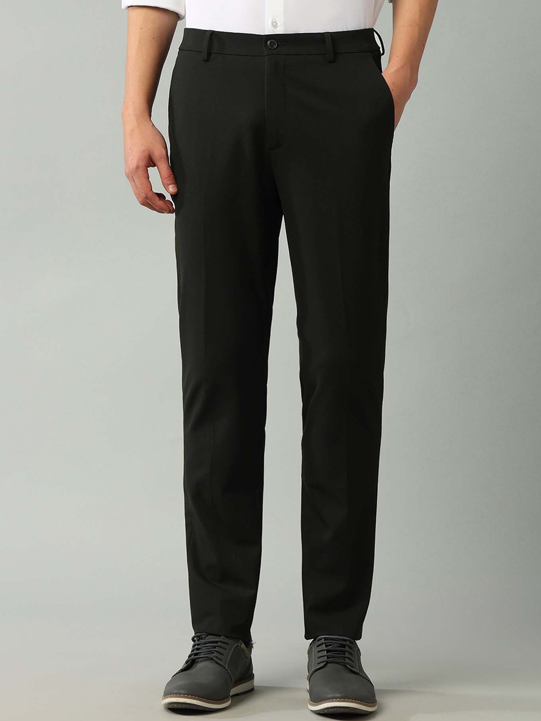 

Arrow New York Men Slim Fit Formal Trousers, Black