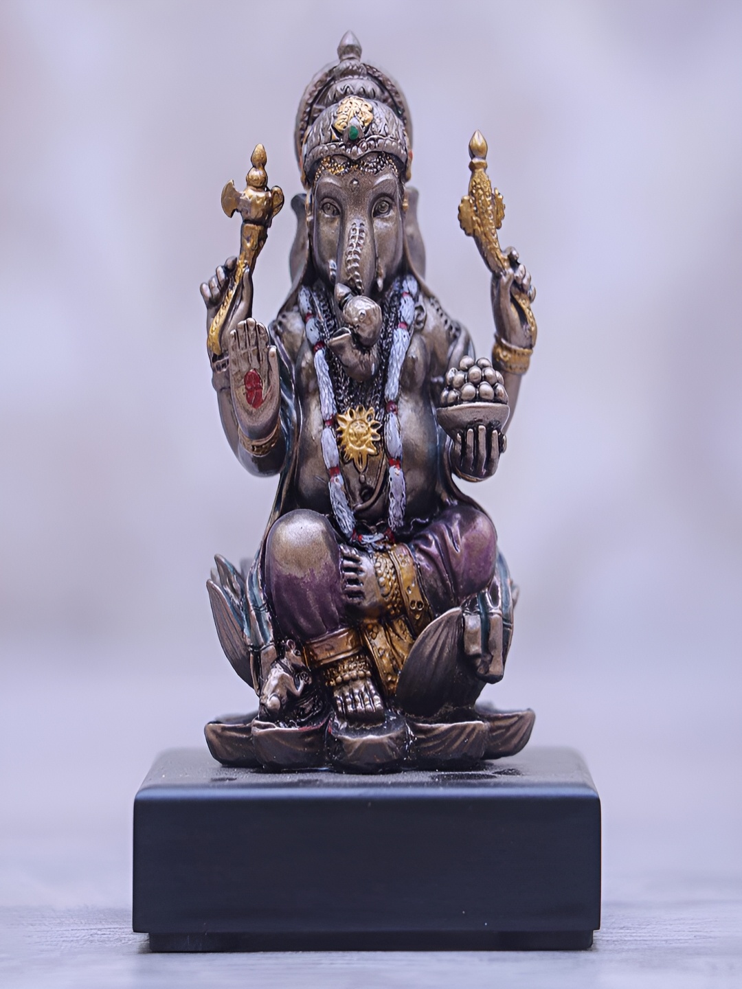 

Craftlayout Statue Bronze-Toned Lord Ganesh Religious Idol Showpiece, Brown