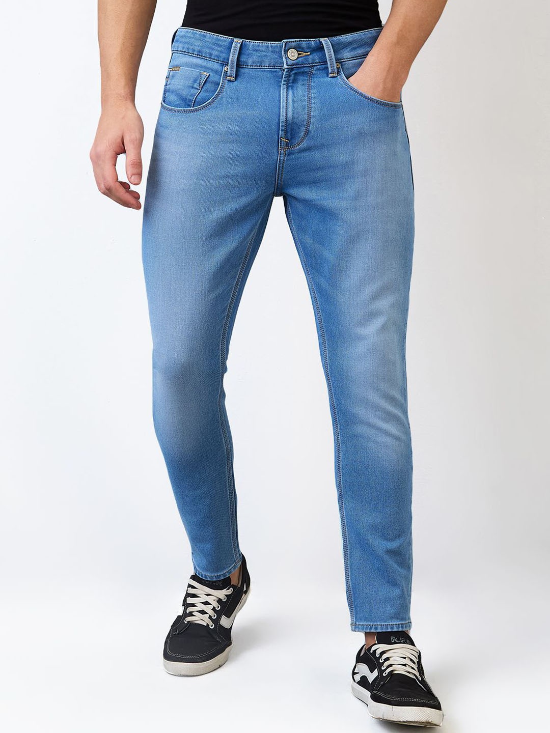 

SPYKAR Men Slim Fit Mid-Rise Jeans, Blue