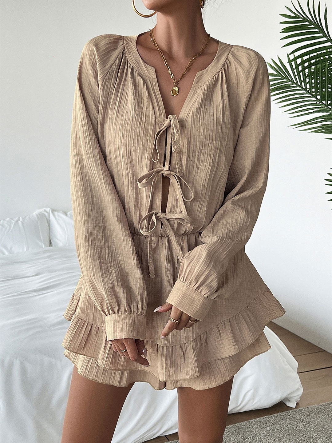 

StyleCast x Revolte A-Line Mini Dress, Khaki