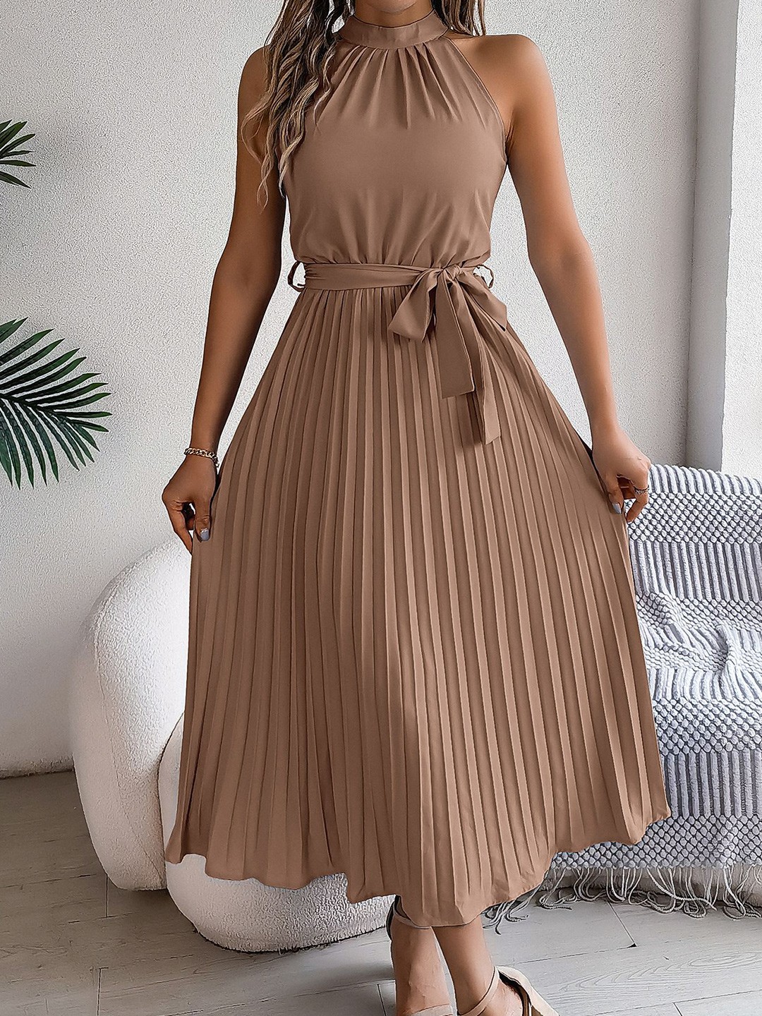 

StyleCast x Revolte Women Fit & Flare Dress, Khaki
