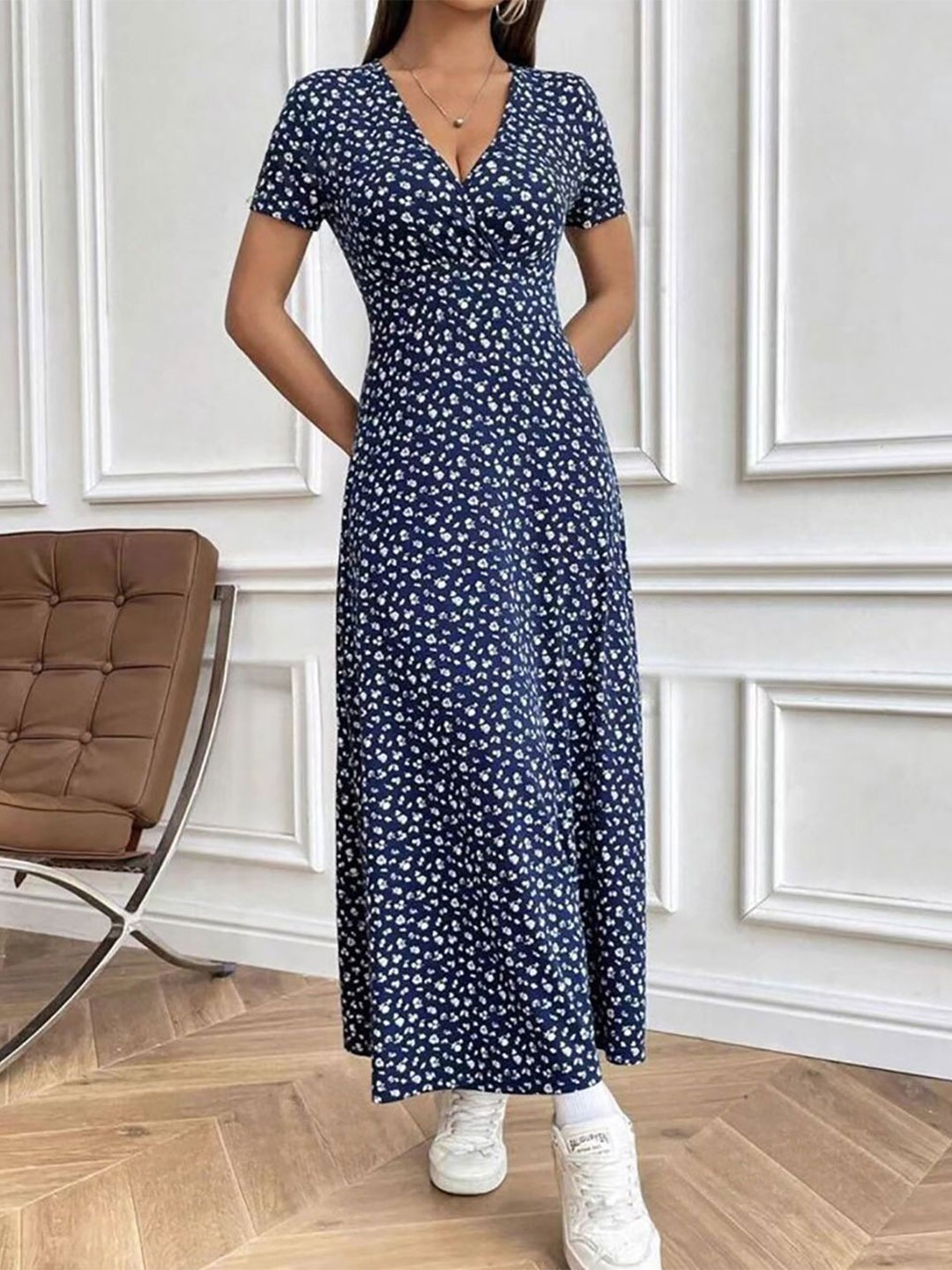 

StyleCast x Revolte Women Graphic Printed A-Line Dress, Blue