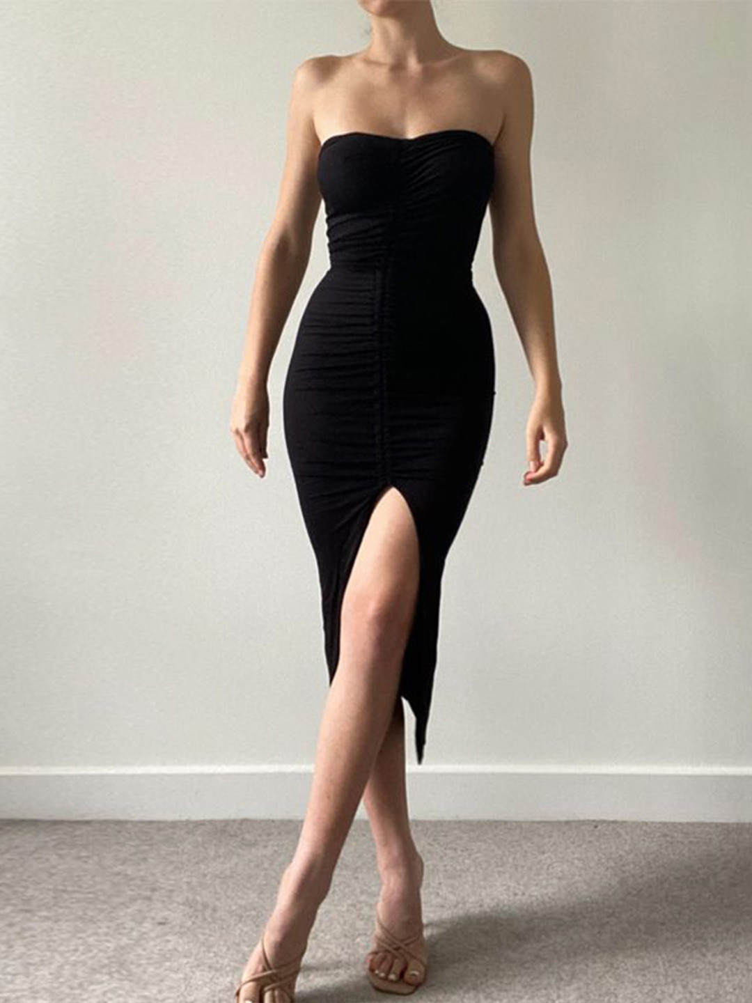 

StyleCast x Revolte Bodycon Midi Dress, Black
