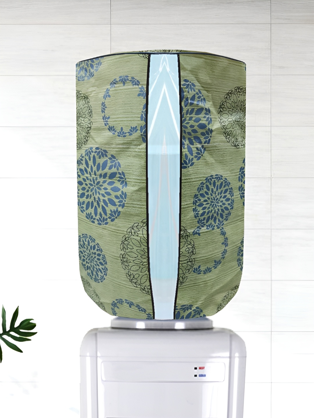 

KANUSHI INDUSTRIES Green & Blue Floral Printed Waterproof Water Dispenser Cover