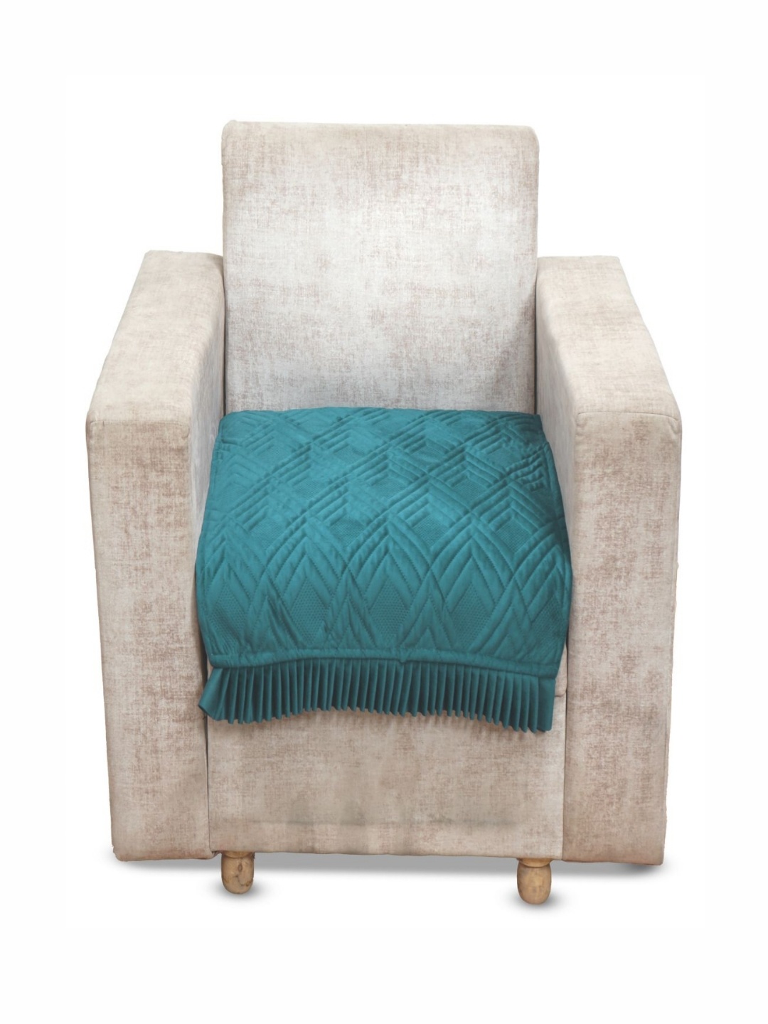 

Fashion Throw Teal Velvet 1 Piece Sofa Cover