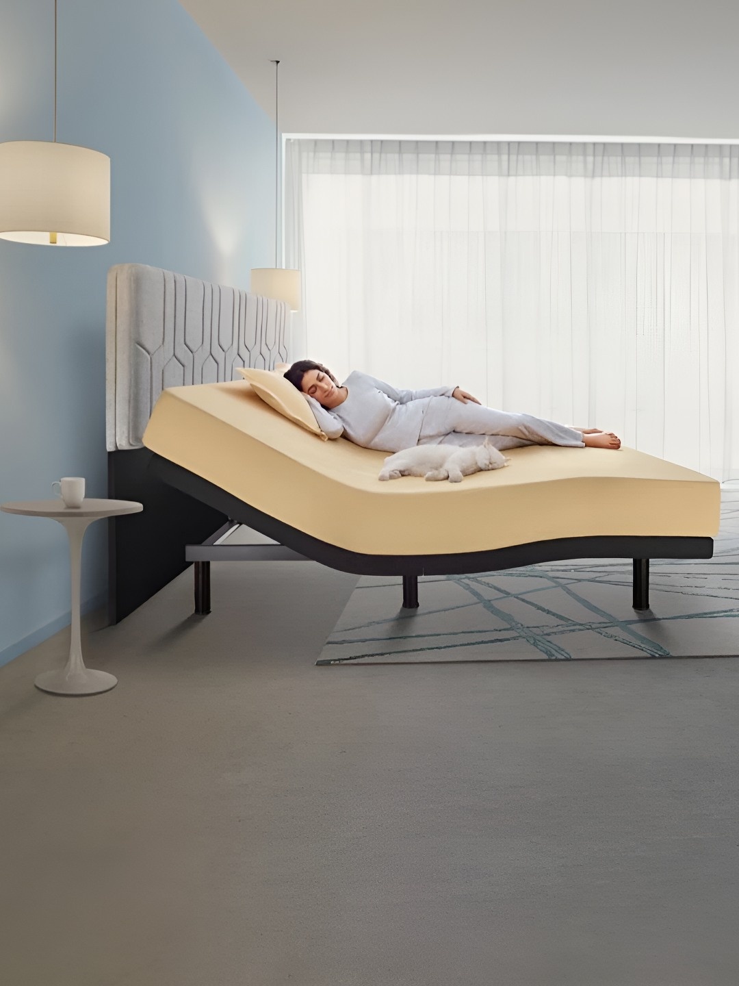 

Duroflex Wave Black 3-in-1 Height Adjustment King Size Bed