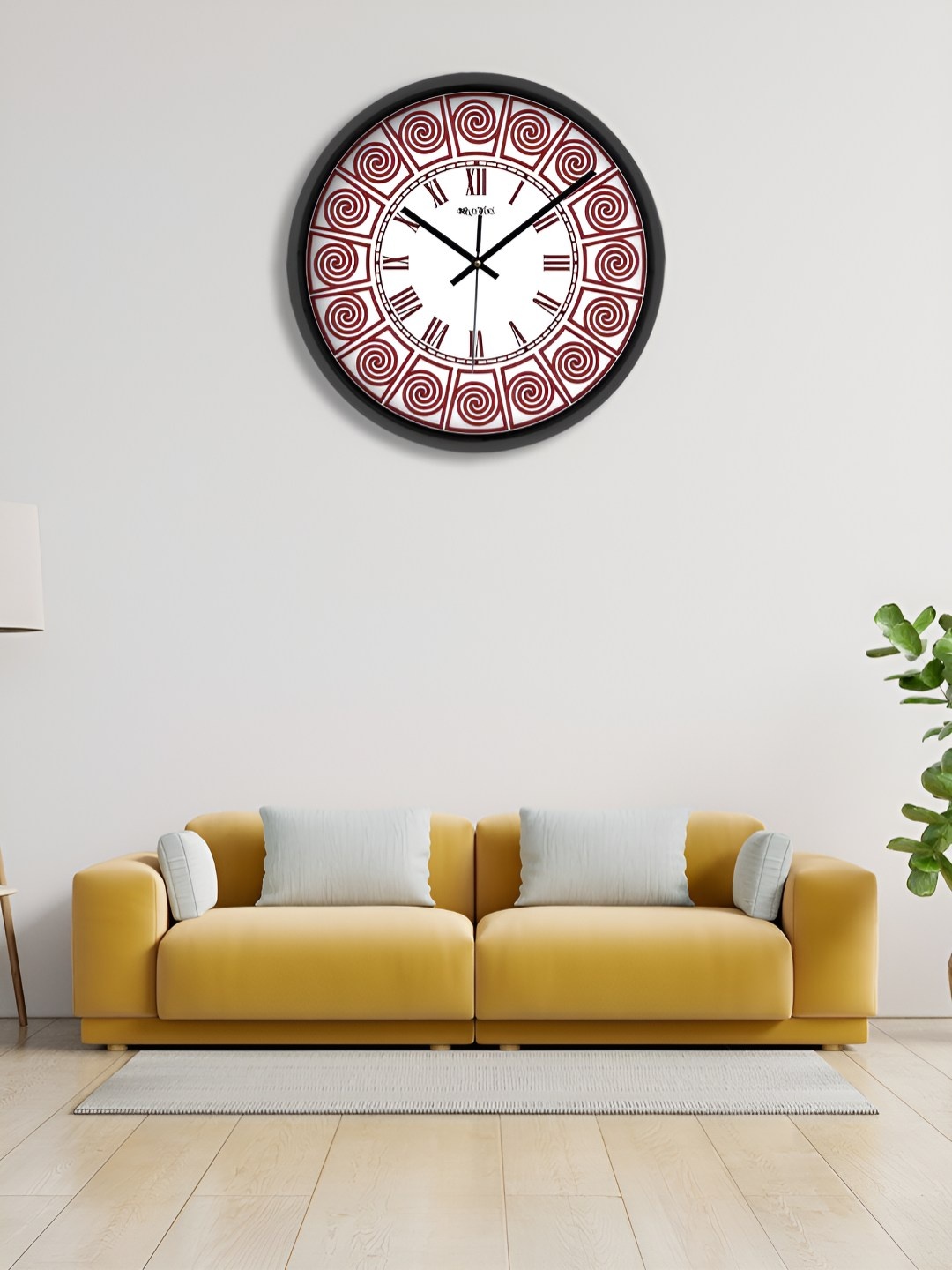 

OLIVE TREE Black & White Printed Round Shaped Contemporary Analogue Wall Clock